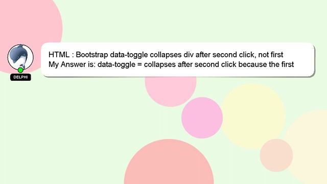 HTML : Bootstrap data-toggle collapses div after second click, not first смотреть онлайн