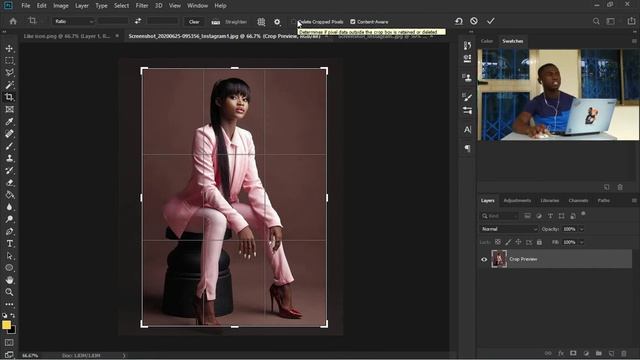 How to Crop & Resize Images in Photoshop | Photoshop in Twi - Week 5 смотреть онлайн