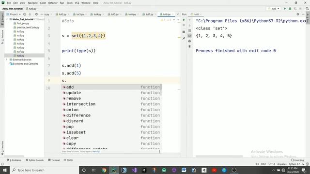 Python For All ??|| Tutorial #8 Python Sets, Some functions, Union,Intersection || Hindi смотреть онлайн