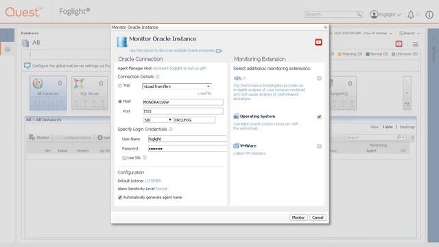 Adding a single Foglight Oracle agent to a SQL Server PI repository смотреть онлайн
