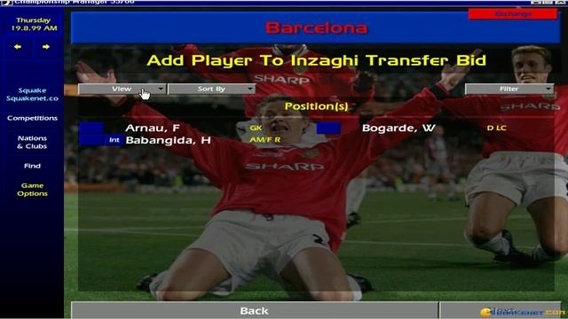 Championship Manager: Season 99/00 gameplay (PC Game, 1999) смотреть онлайн