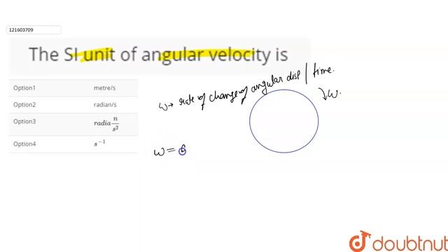 The SI unit of angular velocity is смотреть онлайн