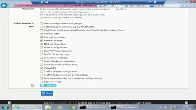 pfSsense 2.3 - Alta Disponibilidade / CARP / High Availability / Cluster #03 смотреть онлайн