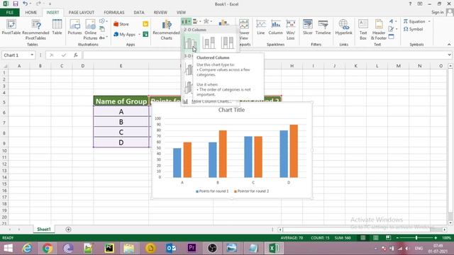 Class - 8 - Ch-3 | P-1 | Charts In Excel | Creating a Chart | Creating a Chart and Charts Elements смотреть онлайн