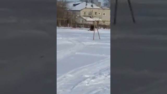 Катаюсь на снегоходе первый раз. смотреть онлайн