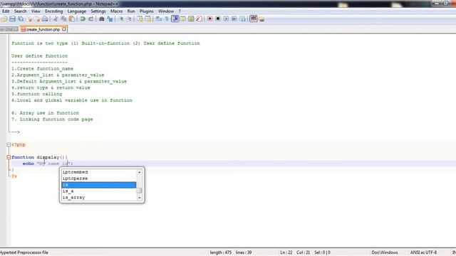 39. How to Create function name in PHP смотреть онлайн