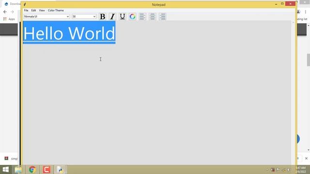 Simple Notepad Editor using Python смотреть онлайн