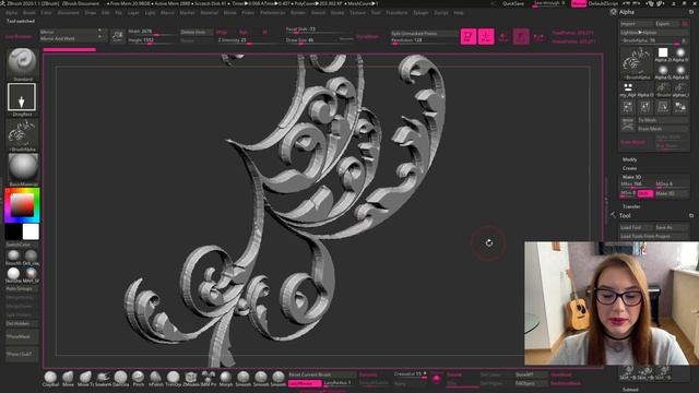 GFG урок#5: как работать с Alpha в ZBrush смотреть онлайн
