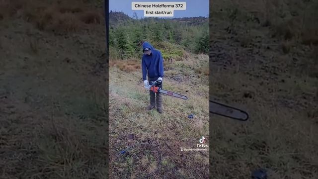 Chinese Holzfforma 372XP PRO first start and run Husqvarna 372 chainsaw
