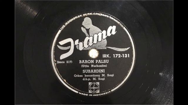 PH 78rpm 1950-1960 kerontjong records play "Baron Palsu" смотреть онлайн