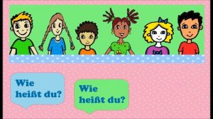 Deutsch lernen: Wie heißt du? - einfaches Kinderlied - "What's your name?" German song for kids