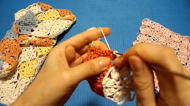 МК. Японский ажурный мотив для жилета. смотреть онлайн