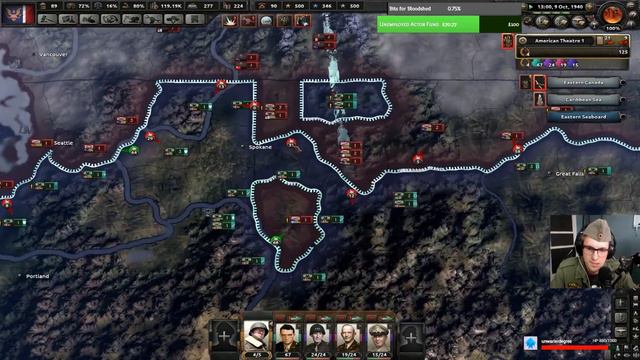 Hearts of Iron IV - Kaiserreich | The American Union State | #6 смотреть онлайн