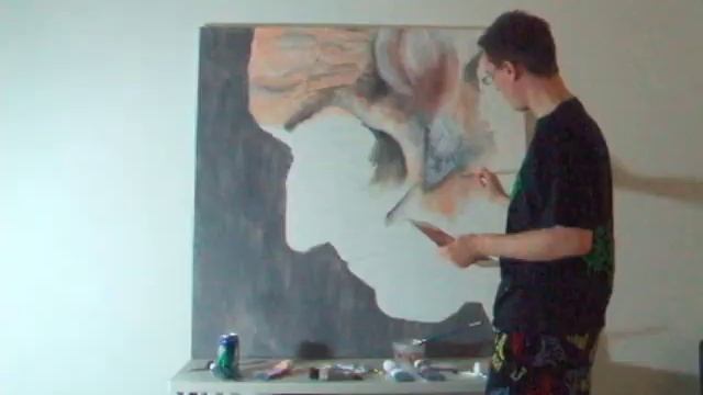 William S Burroughs - Picture Time Lapse Painting смотреть онлайн