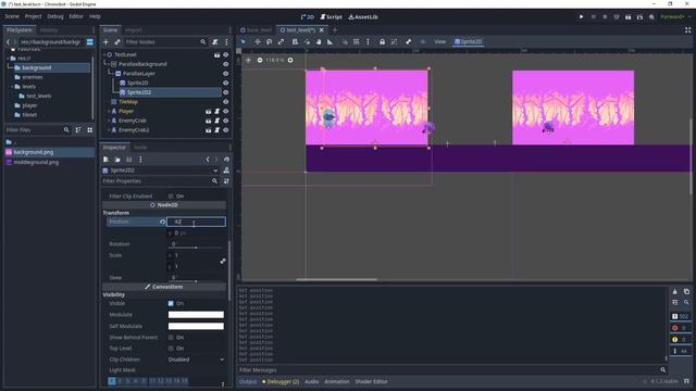 Create a Parallax Background with Parallax Layers - Godot 4 Tutorial - Pt 8 - 2D Platform Game смотреть онлайн