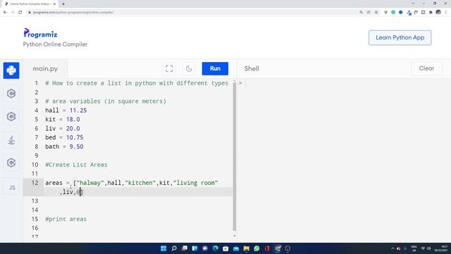 How to create a list in python with different types смотреть онлайн