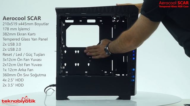 Aerocool SCAR RGB Tempered Büyük Mid Tower Kasanız ! смотреть онлайн