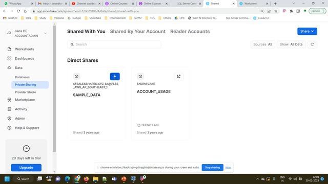 Snowflake - How to get Sample Data for Practicing смотреть онлайн