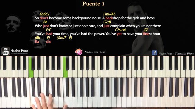 Como tocar "Radio Ga-Ga"(Queen) - Piano tutorial, partitura y Mp3 смотреть онлайн