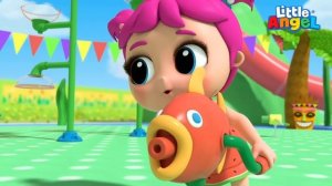 Приключения В Аквапарке! ? | Развивающие Песенки Для Малышей | Little Angel На Русском