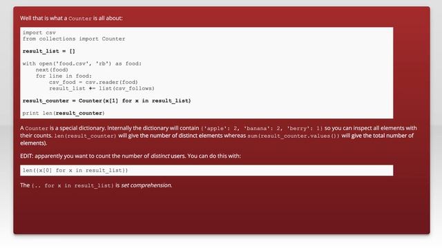 Count Distinct Values in a List of Lists смотреть онлайн