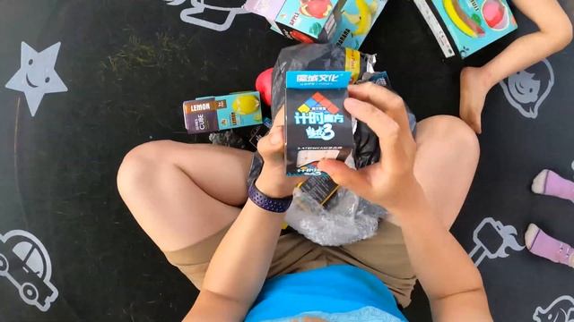 Unboxing Cubes With My Kids On A Trampoline! смотреть онлайн