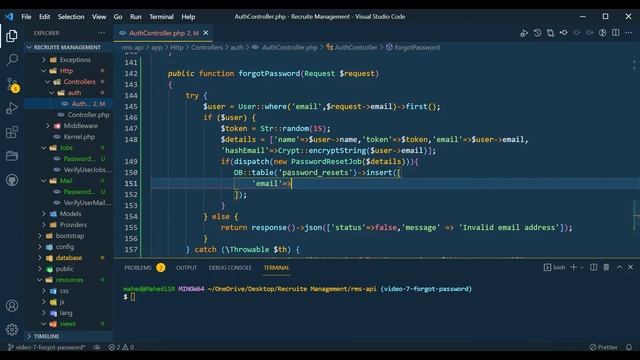 Reset Password By Email Part-1 | Queue and Jobs | Recruit Management | React JS | Laravel API смотреть онлайн