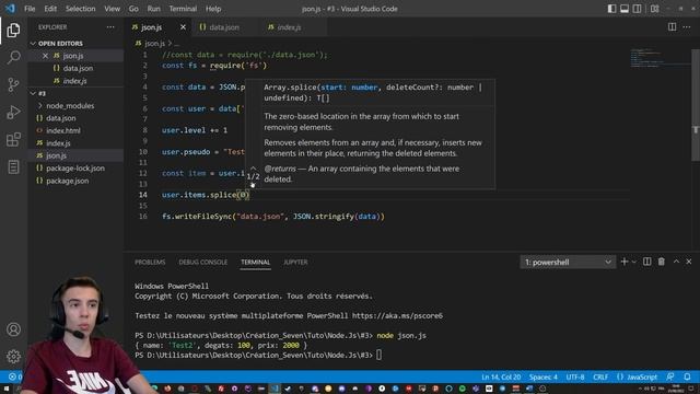 COMMENT UTILISER ET MODIFIER UN JSON | NodeJs #3 смотреть онлайн