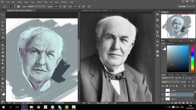 Photoshop Speedpaint : Thomas Edison смотреть онлайн