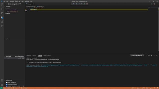 python in VScode смотреть онлайн