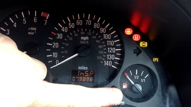 Vauxhall and Opel Corsa "C" Service Light Reset смотреть онлайн