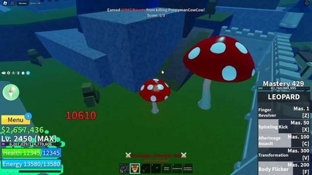 『TRUE Leopard Spam + Fish v4』Bounty Hunting - LEO COMBO?! Blox Fruits смотреть онлайн