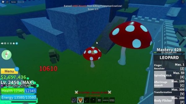 『TRUE Leopard Spam + Fish v4』Bounty Hunting - LEO COMBO?!  Blox Fruits