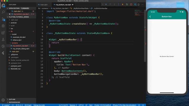 Flutter Tutorial Series | Bottom Navigation Bar part 1/2 смотреть онлайн