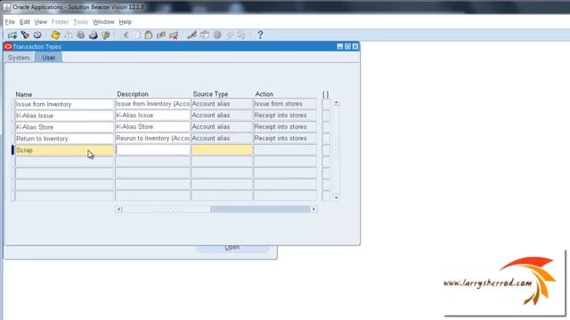 INV Transaction Types, Oracle Applications Training смотреть онлайн