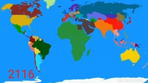 Alternative future of the world map 2023-2200