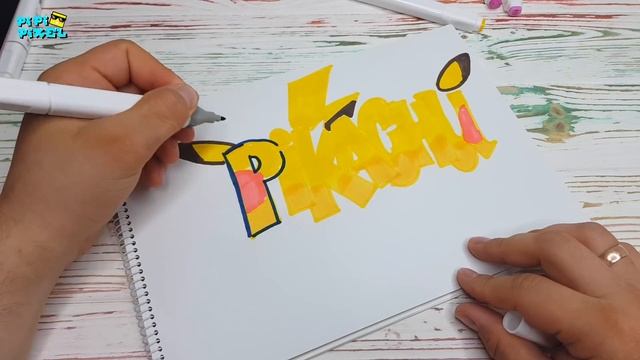 How To Draw Graffiti -- Pikachu  !!! DETECTIVE PIKACHU