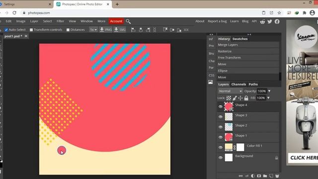 Instagram Post Design || Social Media Banner Design || Photopea Tutorial смотреть онлайн
