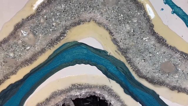 POUR WITH ME | Turquoise Geode Quartz Canvas | Part 2 смотреть онлайн