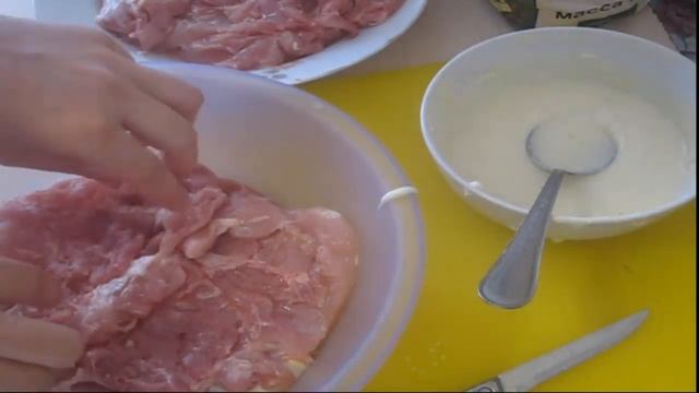 Отбивная из куриного бедра в кляре