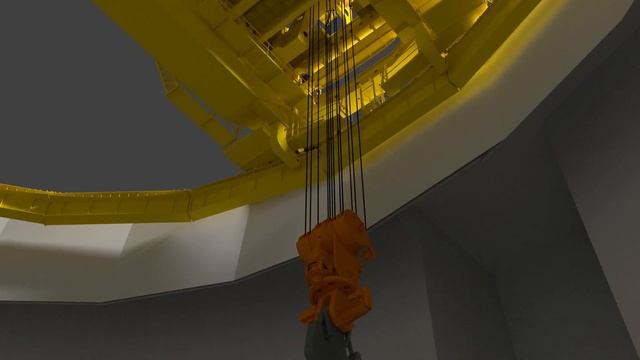 АО"ТЯЖМАШ" Кран кругового действия.JSC"TYAZHMASH"Electric overhead crane of circular motion for NPP смотреть онлайн