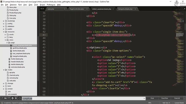 PHP Laravel 5x - Website bán hàng Bài 11: Đọc Chi Tiết Sản Phẩm смотреть онлайн