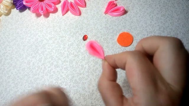 Яркие цветочки для малышек. Канзаши. Kanzashi.
