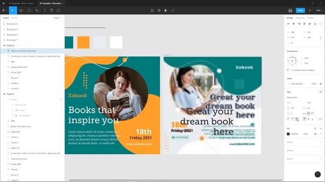 Remake Instagram Layout Template Freepik with Figma - Education Theme part 2 смотреть онлайн