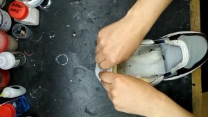 Ремонт кроссовок, замена внутреннего задника.