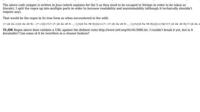 Regex to parse URLs for their correctness according to RFC 3986 (2 Solutions!!) смотреть онлайн