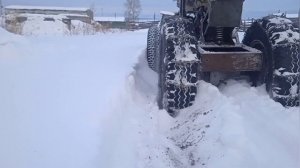 Проходимость. Испытания по снегу. Самодельный минитрактор. Классика. 4х4