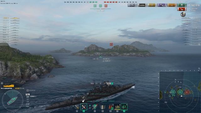 World of Warships - Schlieffen Replay, Pure Raw Power and Max Damage смотреть онлайн