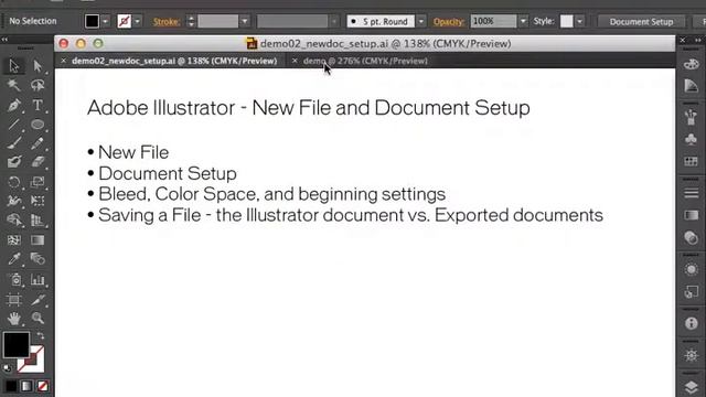 Adobe Illustrator CS6 Begin new project, Basic Document Settings смотреть онлайн