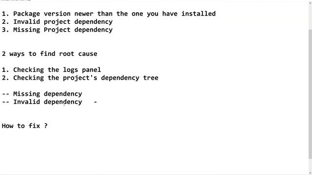 Missing Invalid activities issue | How to find and resolve / fix package dependency issues смотреть онлайн